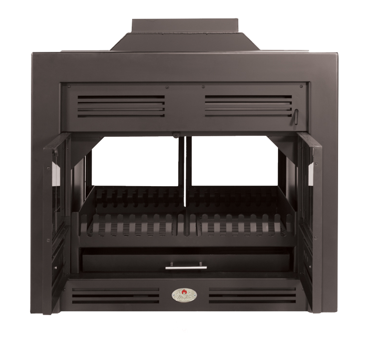 Double sided deep Built-in Fireplace